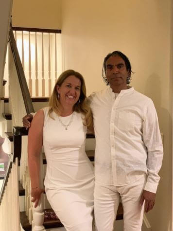 Alexander Warren’s sister, Amelia Warren Tyagi, and brother-in-law, Sushil Tyagi.